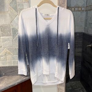 Theo & Spence Blue/White Ombré hoodie